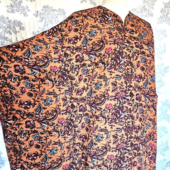 Caftan Reddish Brown Floral S to Plus New - Picture 7 of 9